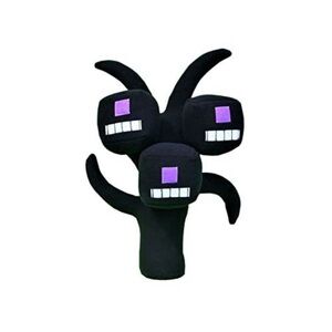 Pack of 2 Black and Purple Three-Headed Plush Toy NWT